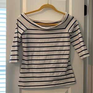 Loft boatneck stripe top